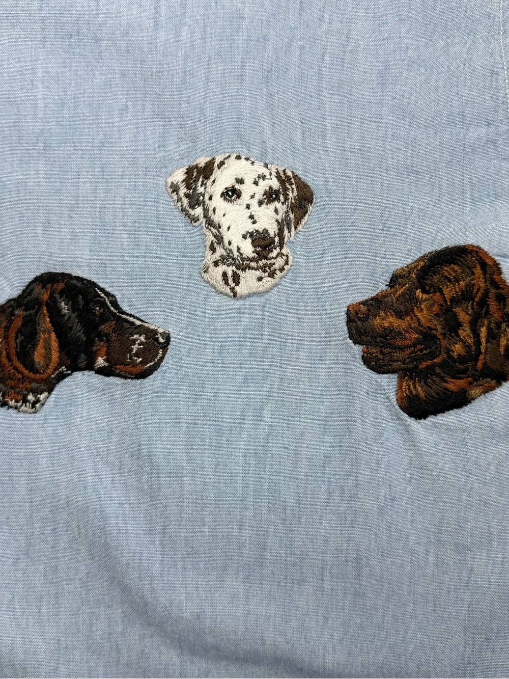 VTG 80s RARE Banana Republic Safari & Travel Clothing Co. Dog Embroidered Shirt - Picture 6 of 10